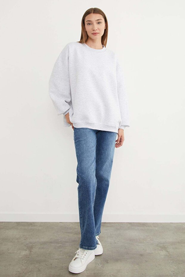 3 Thread Basic Oversize Sweatshirt - 4