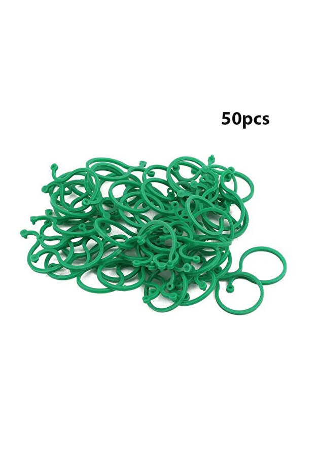 50pcs green 50Pcs 8 Word Buckle Vine Tying Clips Ring Fixing Bracket Garden Plant Holder Tools Garde