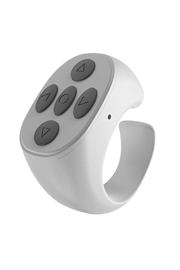 White Smart Fingertip Ring Remote Control Automatic Page Turner Browsing Mouse Wireless Bluetooth F
