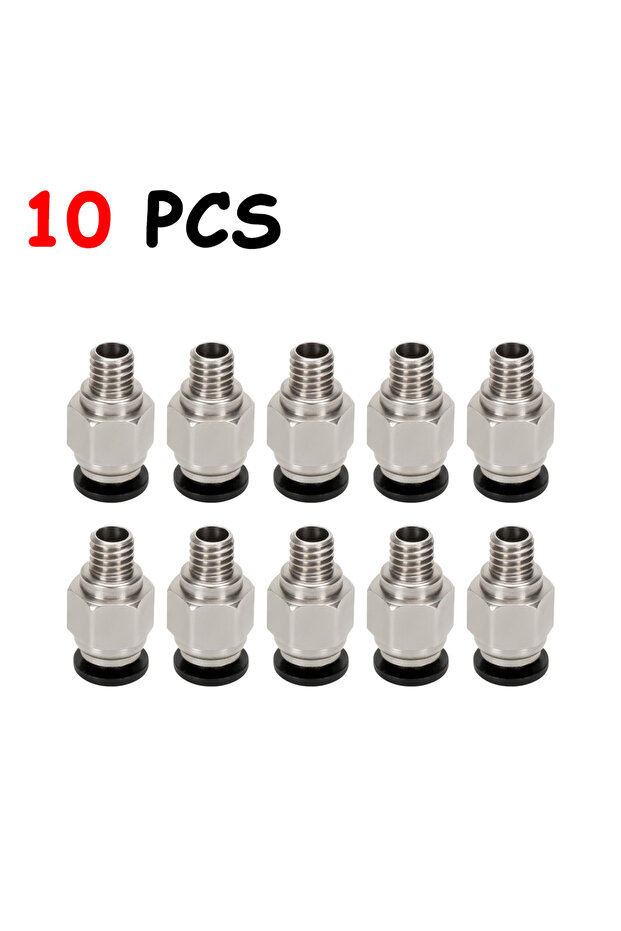 PC4-M6-10pcs 1-10pcs 3d Printer Accessories PC4-M6 Male Straight Pneumatic PTFE Tube Push in Quick F