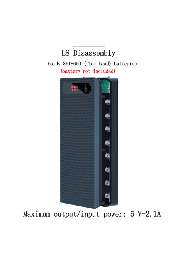غطاء أسود مزدوج USB Micro USB Type C لبنك الطاقة 5 فولت DIY Shell 18650 حامل بطارية قابل للفصل