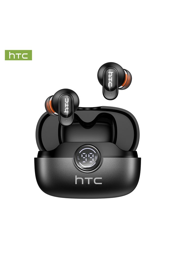 Black No AI HTC NE79 TWS Bluetooth 6.0 Earphones AI Translator In-Ear HiFi Sound Headset for Sports
