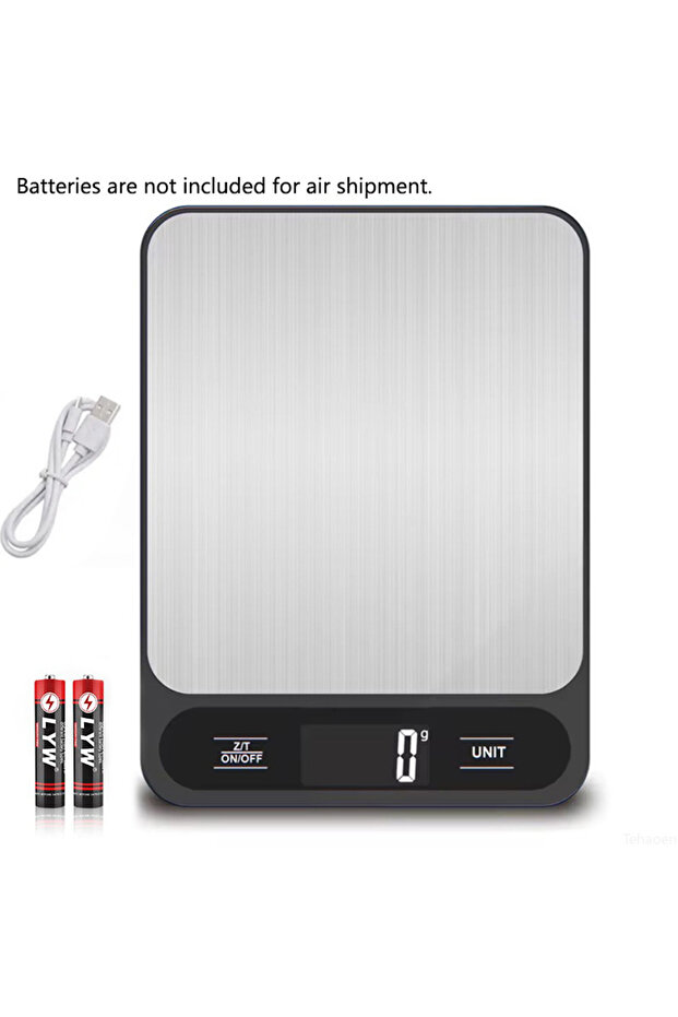 10Kg USB Charging Black Digital Kitchen Scale Weight Scale Food Coffee Scales Smart Electronic Water