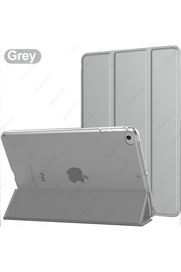 جراب رمادي لجهاز iPad Mini الجيل الرابع/الخامس 7.9 بوصة، فائق النحافة وخفيف خفيف، نصف شفاف، غطاء ذكي