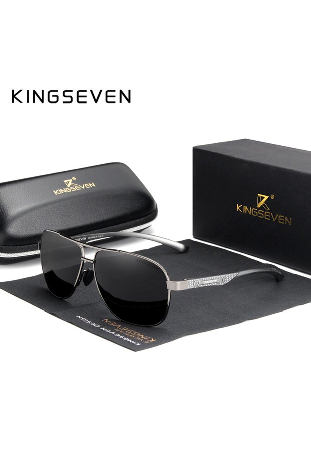 Orignal Gun Gray KINGSEVEN New Aluminum Men Fashion Sun Glasses Travel Driving Male Eyewear Oculos