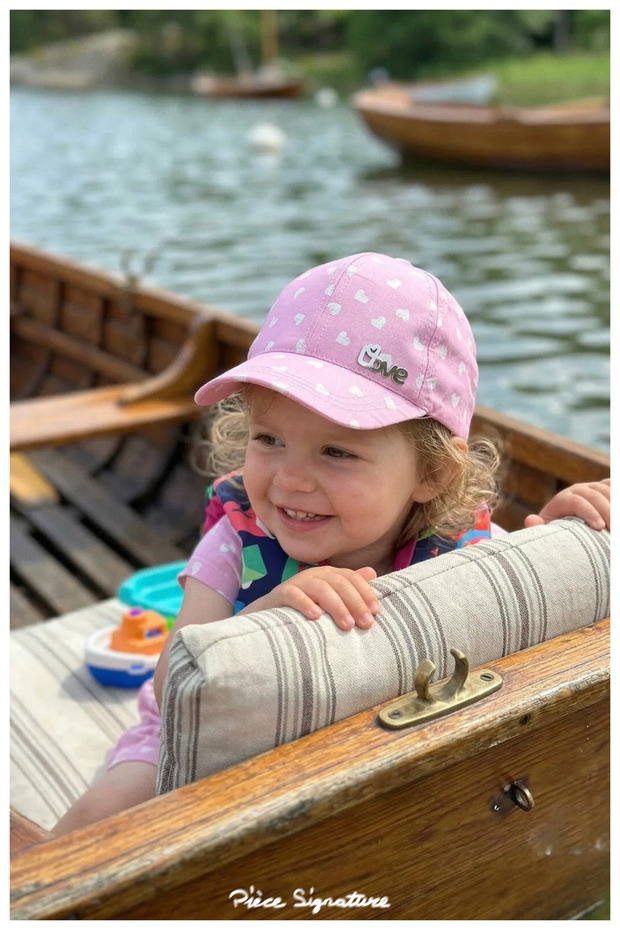 100% Cotton % Cotton, Embroidered Hat with Accessories for Girls (Size: 47-50 cm) (1-4 Years)