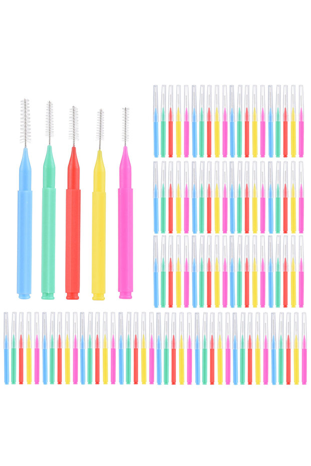 100pcs-set 2 100pcs Interdental Brushes Dental Floss Toothpick Orthodontic Braces Brush Tooth Cleani
