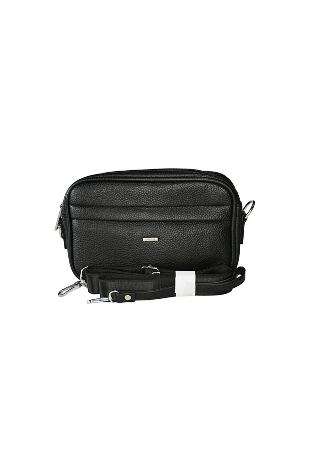 Duki Daso Black Multi-Compartment Zippered Unisex Hand and Shoulder Bag | Summer N4302 Black