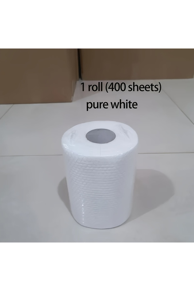 1Volume400Zhang 400A Roll of Pure White Kitchen Tissue:Anti-Sticking、Durable、Reusable - Ideal for Cl