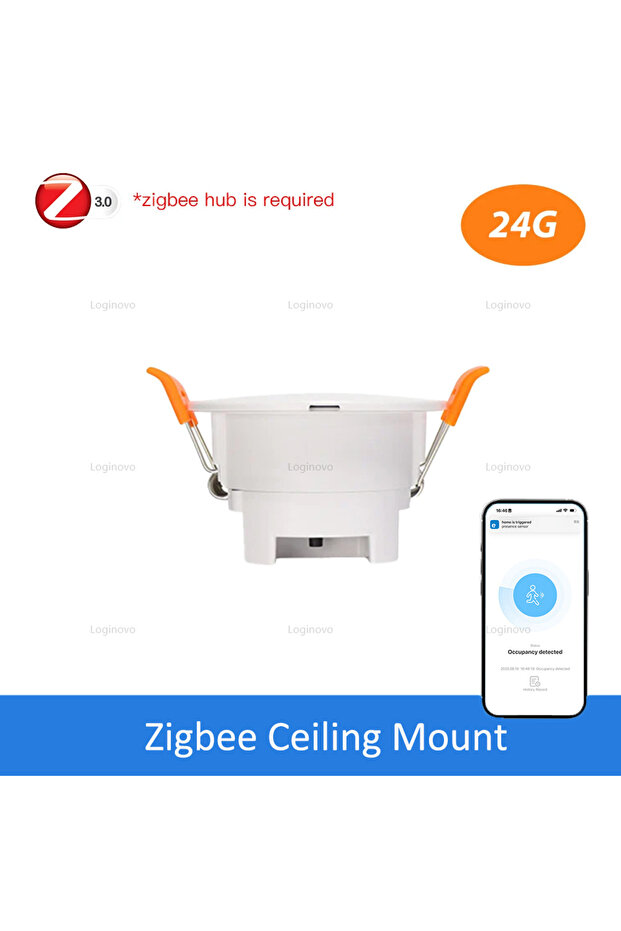 Ceiling Mount Zigbee Human Presence Sensor 24G Radar Detector Smart Motion Sensor For Zigbee 2mqtt H