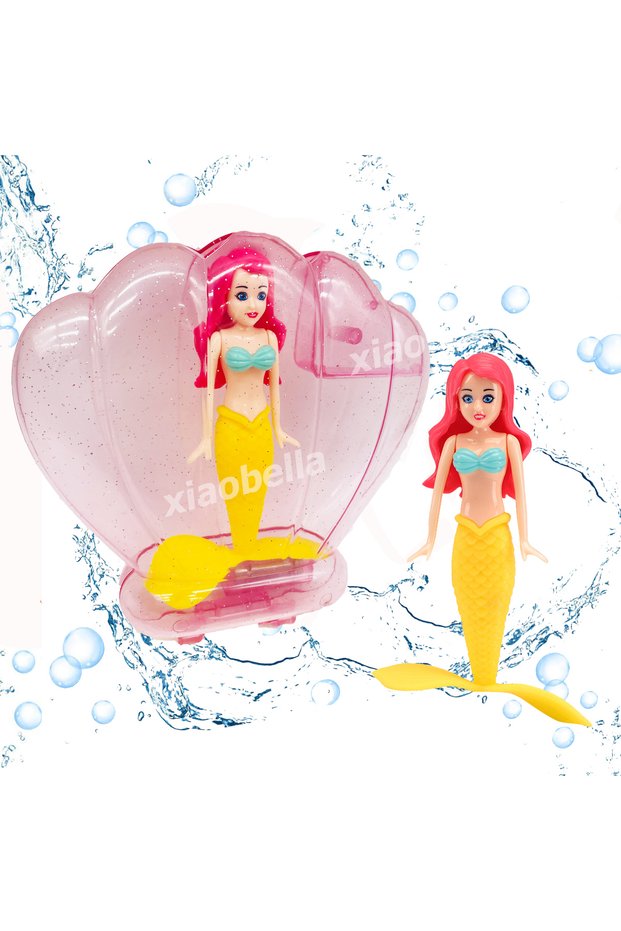transparent pink Mermaid Dive Toys Transparent Shell Bath Toys Colorful Mermaid Pool Toys Swimming P