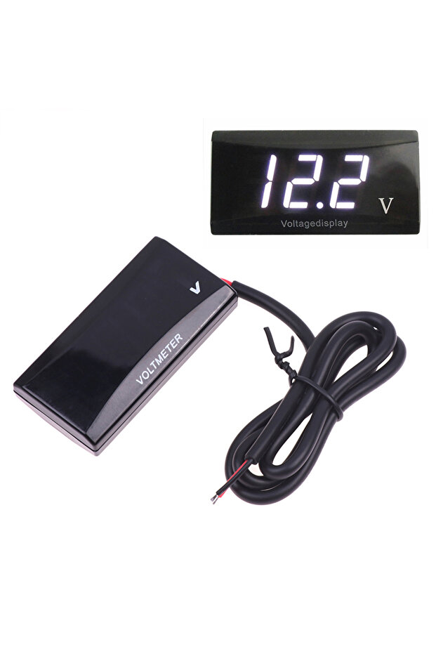 White Mini LED Display Digital Voltmeter Panel Volt Voltage Meter Tester Reverse Connection Protecti