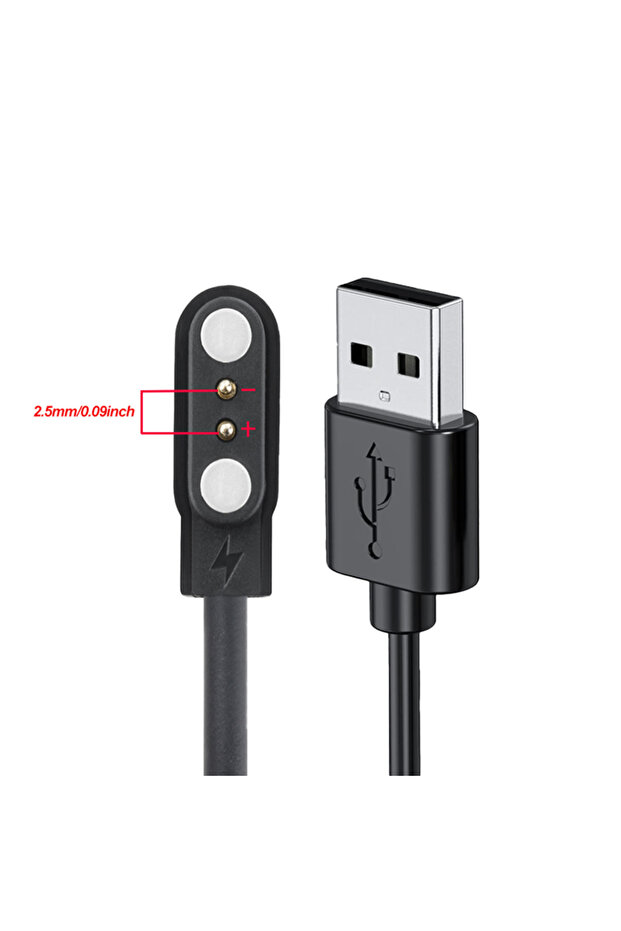 Black Smart Watch Charger For HayLou Watch 2 Pro USB Magnetic Charging Cable Cord Smartwatch