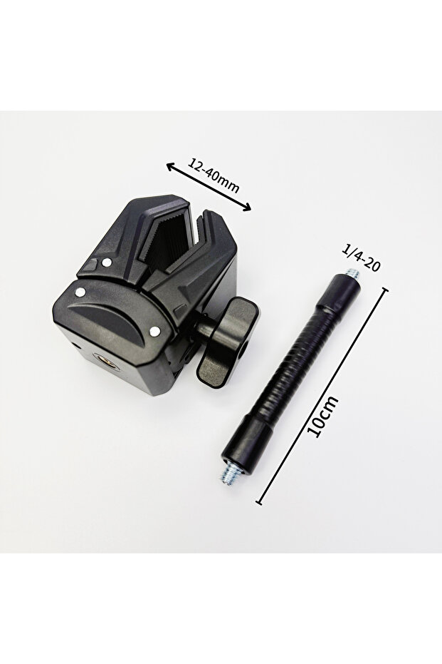 10cm-1 Outdoor Camera Mount for 360 Action Cameras Universal Gimbal 1/4 British Screw Large Pipe Cla