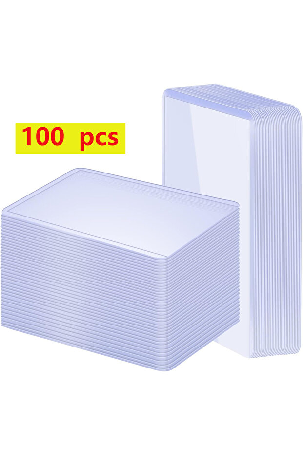 100PCS 25/50/100 Count Card Sleeve for Cards, 3'x4' Baseball Card Sleeve Hard Plastic Card Protector