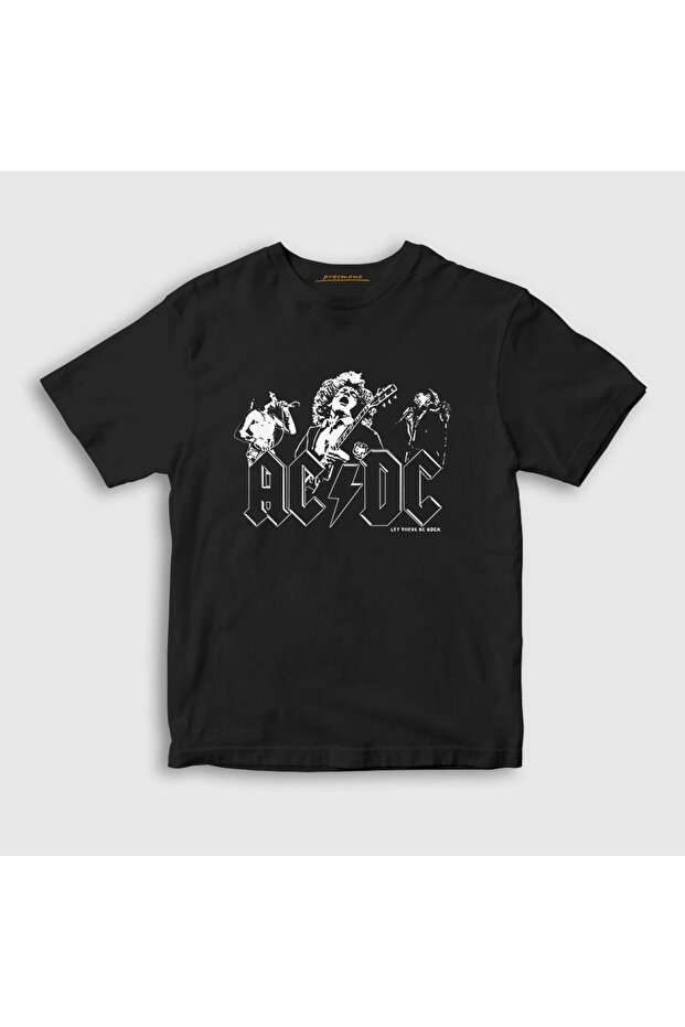 Unisex Kids Black Be Rock Ac/dc T-shirt 5814tt