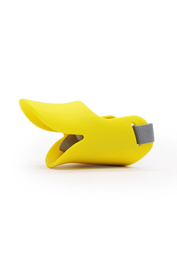 S YELLOW Silicone Soft & Safe Dog Muzzle - Anti-Biting, Anti-Barking, for Small to Medium Dogs,Anti-