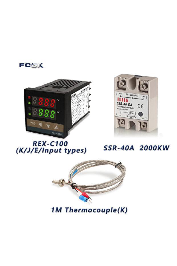 جهاز تحكم في درجة الحرارة REX-C100 PID مع مخرجين SSR، 100-240 فولت، 220 فولت، 400 درجة، ثيرموستات رقمي