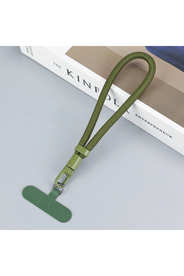 A Deep Green Universal Phone Lanyard with Clip Upgraded Anti-Drop 360° Rotation Adjustable Neck/Cros
