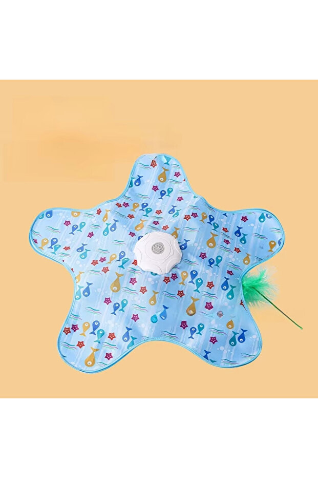 A Cat Toys Interactive Hide and Seek Cat Toy with Mouse Squeaky Motion Activated Moving Concealed F.