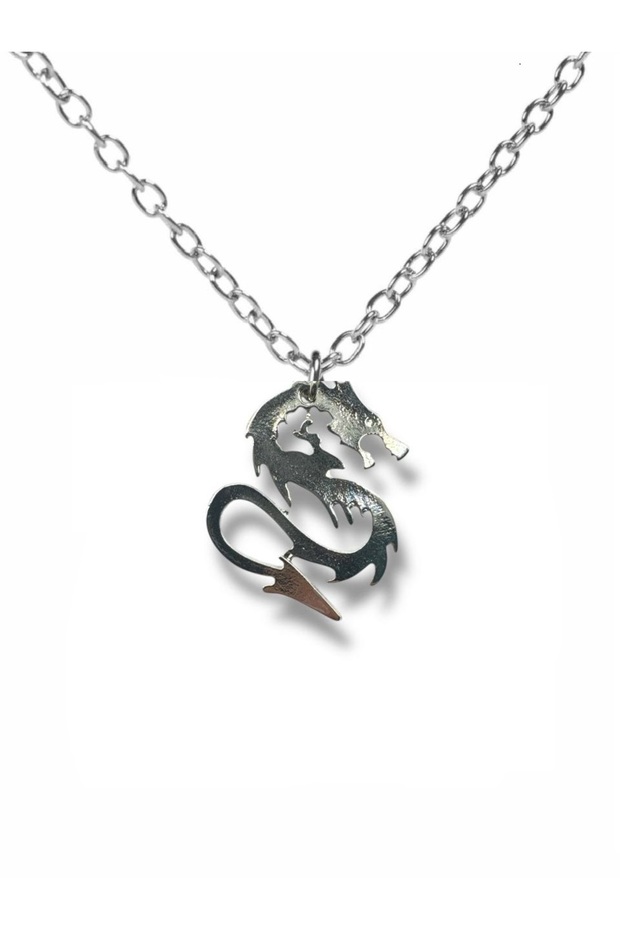 Unisex Necklace with Dragon Figure – 60 cm Chain, Symbol of Power and Legendary Protection