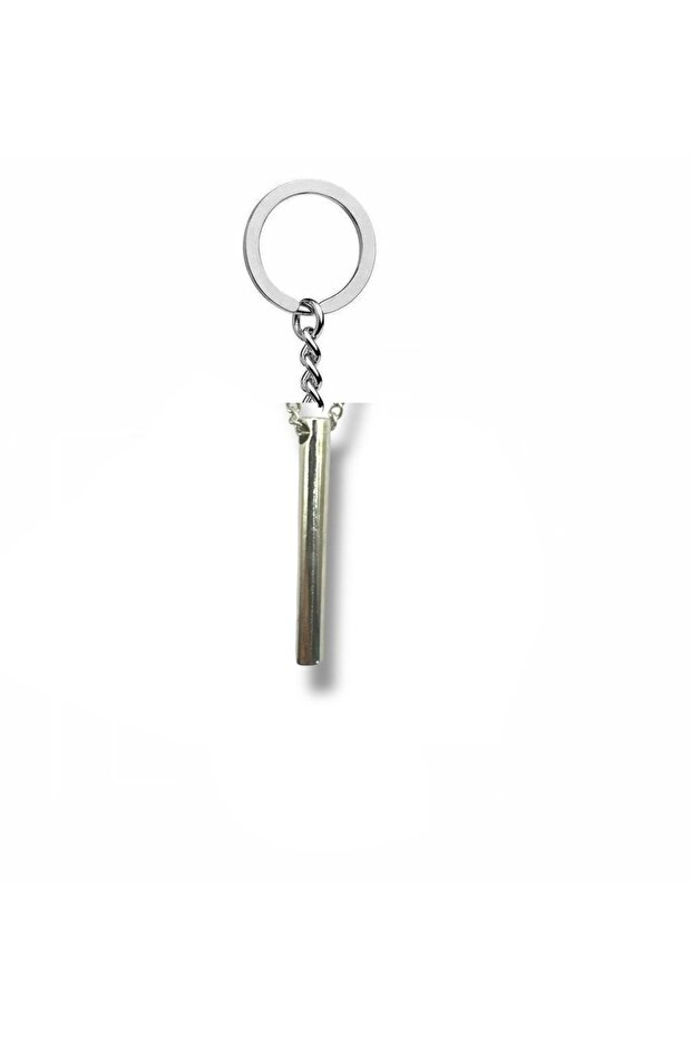 Unisex Keychain with Cylinder Rod Figure – Minimal and Modern Design