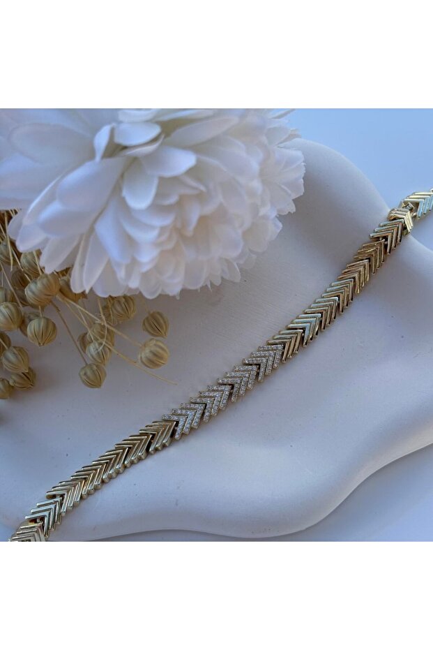 Frequent Fishbone Model Bracelet (17+2 cm)