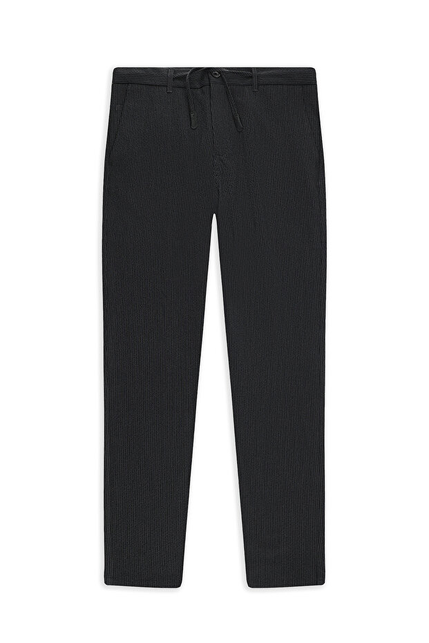 6 Drop Regular Fit Standard Cut Drawstring Waist L Stretch Fabric Gofre Classic Fabric Trousers