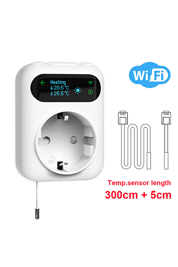 WiFi Tuya WIFI Digital Thermostat Socket 16A Outlet Plug Remote Temperature Controller Timer Switch