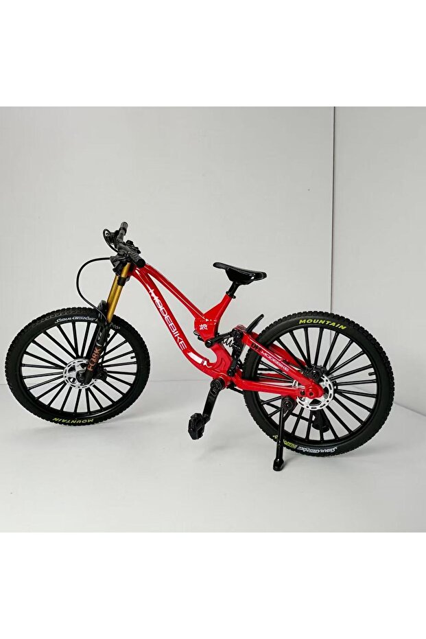 33A Red 1:8 New Model Alloy Bicycle Diecast Finger Mountain Bikes Metal Body Toys Biceycle Simulatio