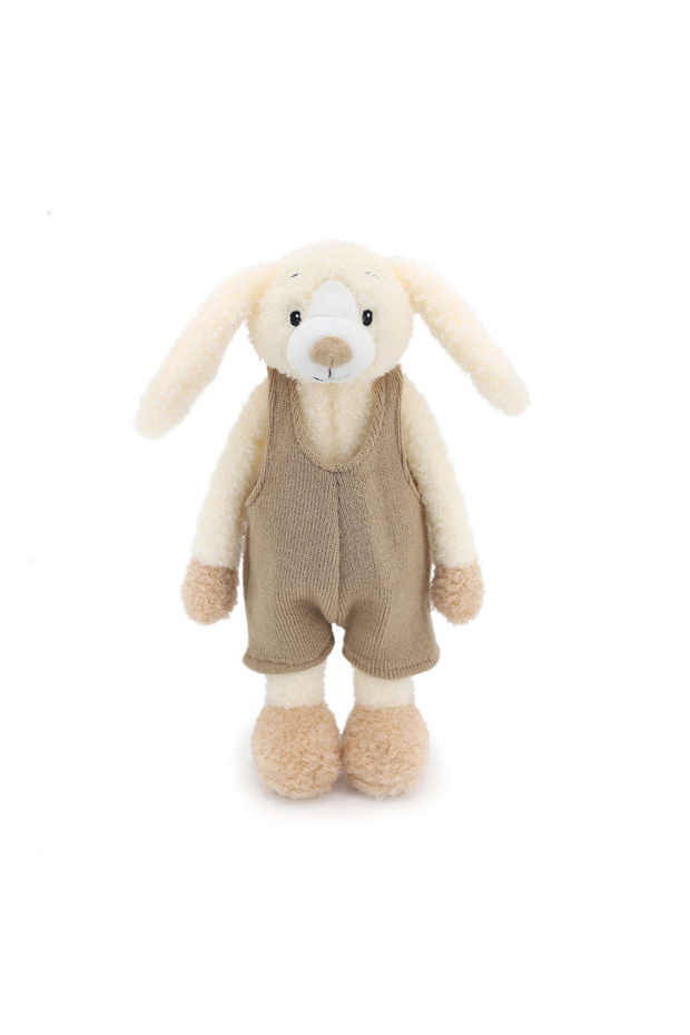 30cm Rabbit 1pc 30cm Cute White Rabbit Wear Cloth With Khaki Strap Plush Toy Stuffed Soft Animal Dol