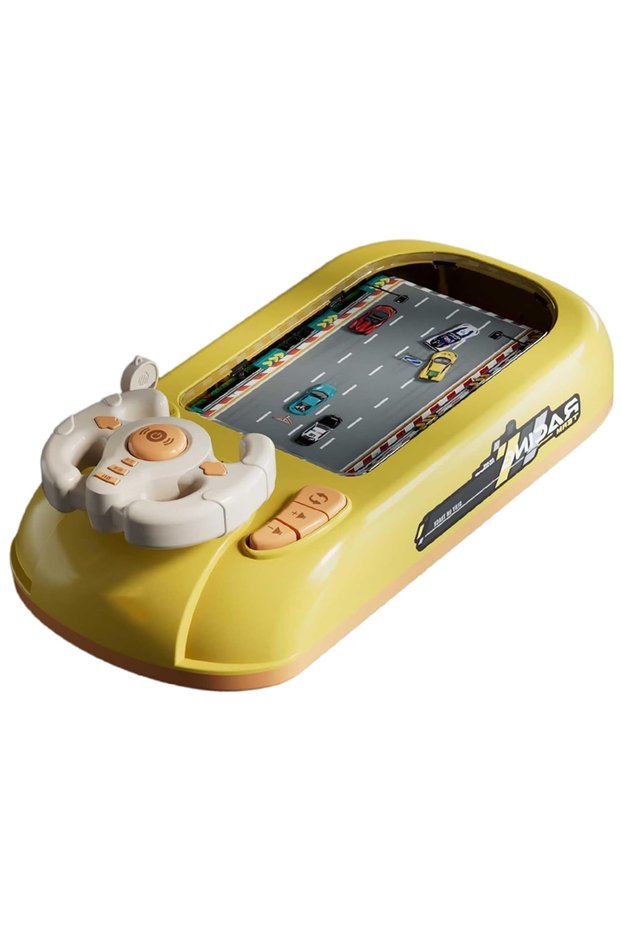 yellow Toddler Racing Car Steering Wheel Toys Musical Electronic Adventure Game Simulated Driving In