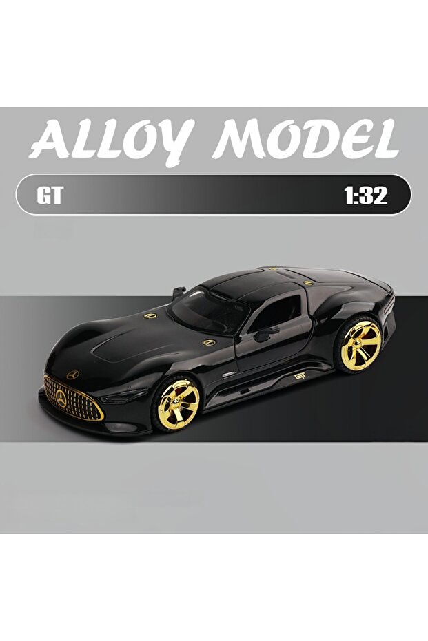black 1:32 GT Super Concept Car Diecast Metal Alloy Model Car Hobbies High Simulation Collections Or