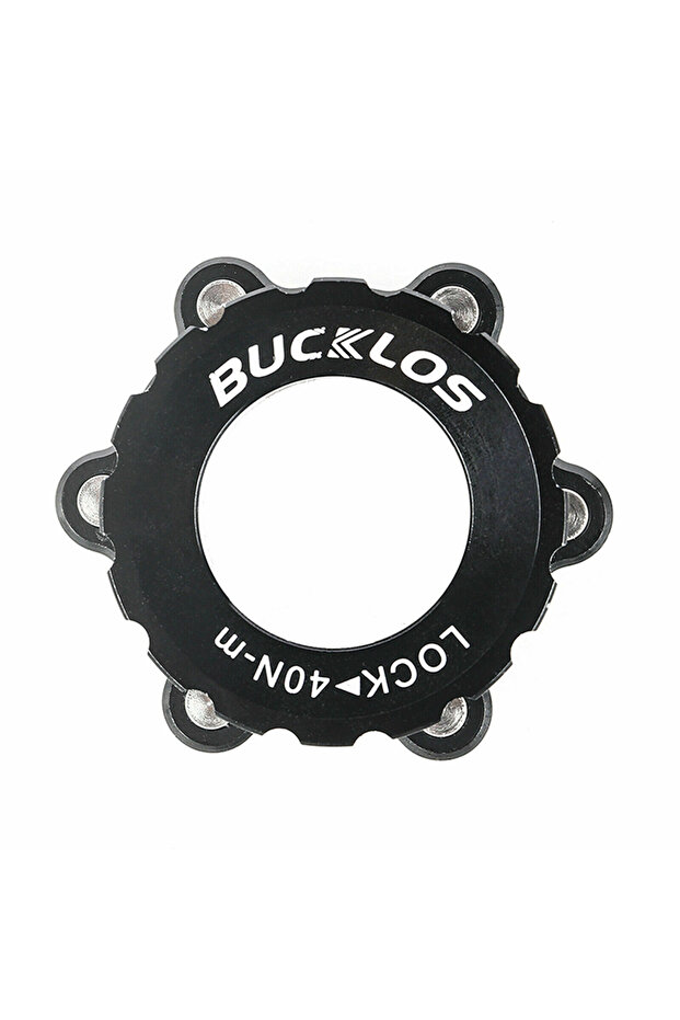 Black BUCKLOS Bicycle Center Lock To 6-Hole Adapter Mountain Bike Hub Center Lock Conversion MTB Dis