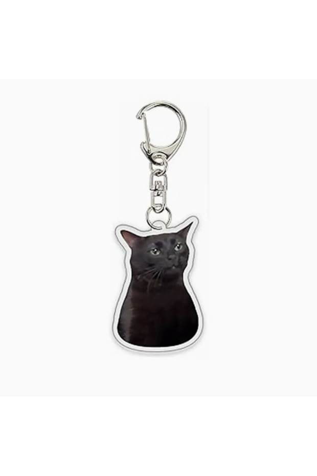 6 Funny Cat Memes Series Keychain Student Gift Bag Lanyard Women's Bag Pendant Keychain Cute Things
