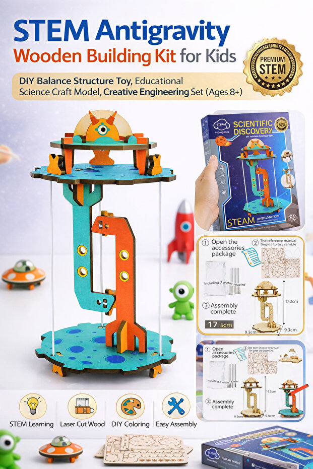 Steam DIY Science Project-Science Experiment- DIY Wooden Toys- Antigravity