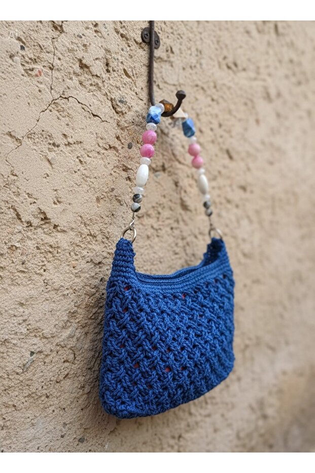 Women's Cobalt Blue Zippered Shoulder Bag - with Inner Pocket (26X35 cm)