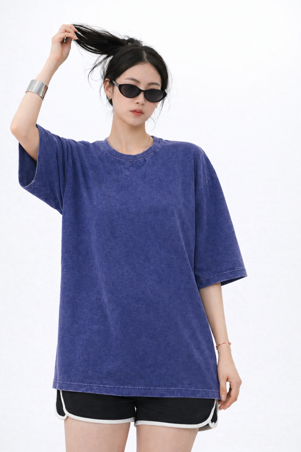 Girl's Full Oversize Comfortable Fit Wide Cut T-Shirt