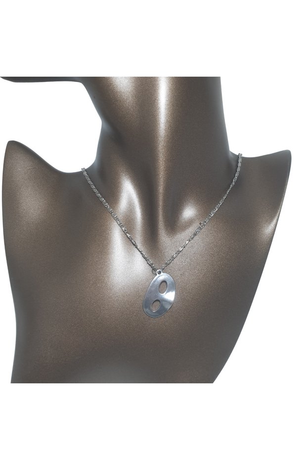 Silver Color Necklace with Orora Mask Figure