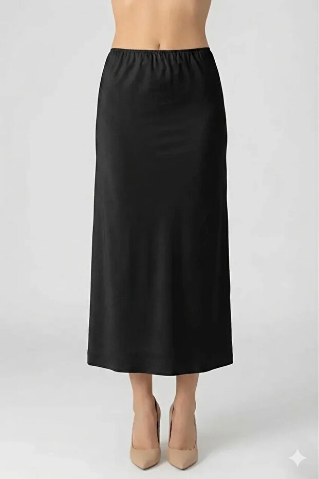 Jupa damă lungă, culoare negru - 1