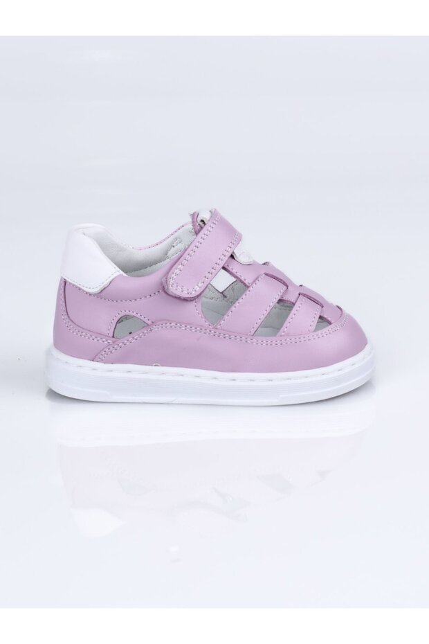 7710 Genuine Leather First Step Shoes-Lilac - 21