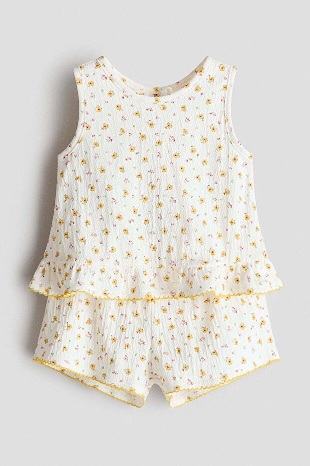 2-piece crinkled cotton set