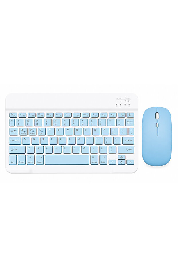 Wireless Bluetooth Keyboard and Mouse Combo – Rechargeable Slim Keyboard Kit with Multi-Device Support, Silent Click Mouse, Long Battery Life, Compact Portable Design for Laptop, PC, Tablet