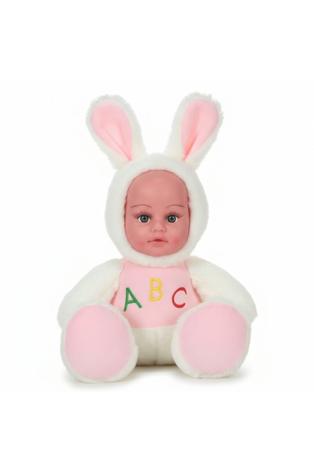 White Doll Soft Plush Toy 25 cm Cute Stuffed Doll Toy Gift for Kids Girls Birthday Present