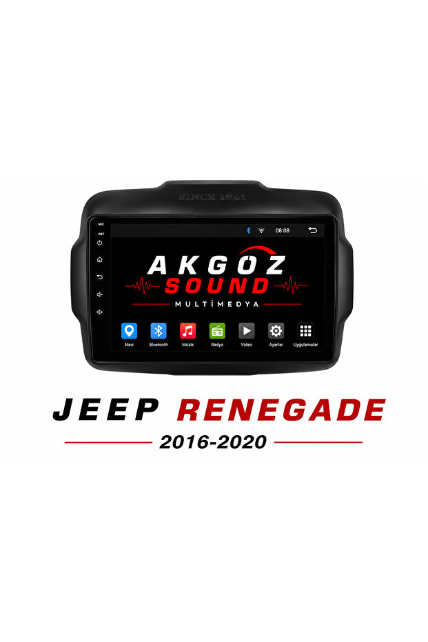 JEEP RENEGADE 2016-2020 إطار الوسائط المتعددة 9 بوصة في المقابس