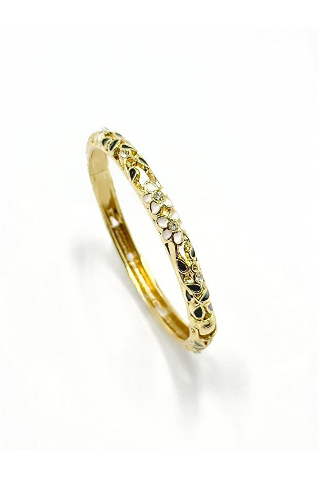 Vip Quality Gold Mine Detailed Handcuff Bracelet