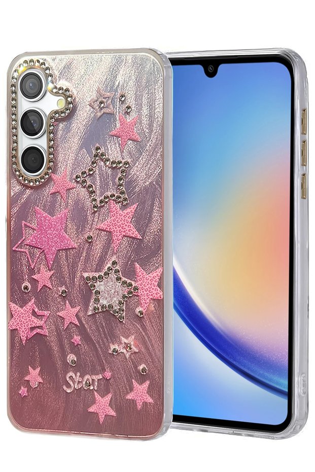 Ilkeshop New Galaxy A34 5g Case Blade Mirror Pattern Cover - (145947) Pattern 7