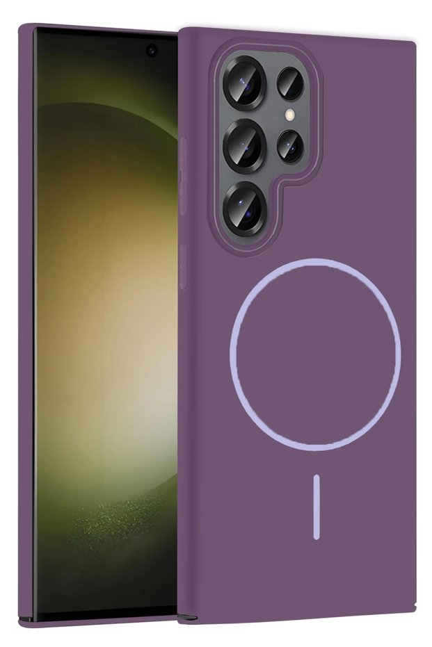 Ilkeshop Galaxy S23 Ultra Brooch Magsafe Cover (85557) - Purple