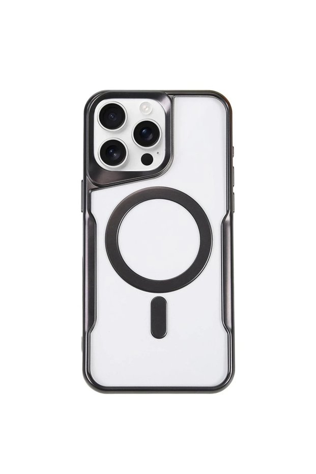 Ilkeshop New iPhone 15 Pro Max Case Boyi Magsafe Silicone Cover (144908) - Black
