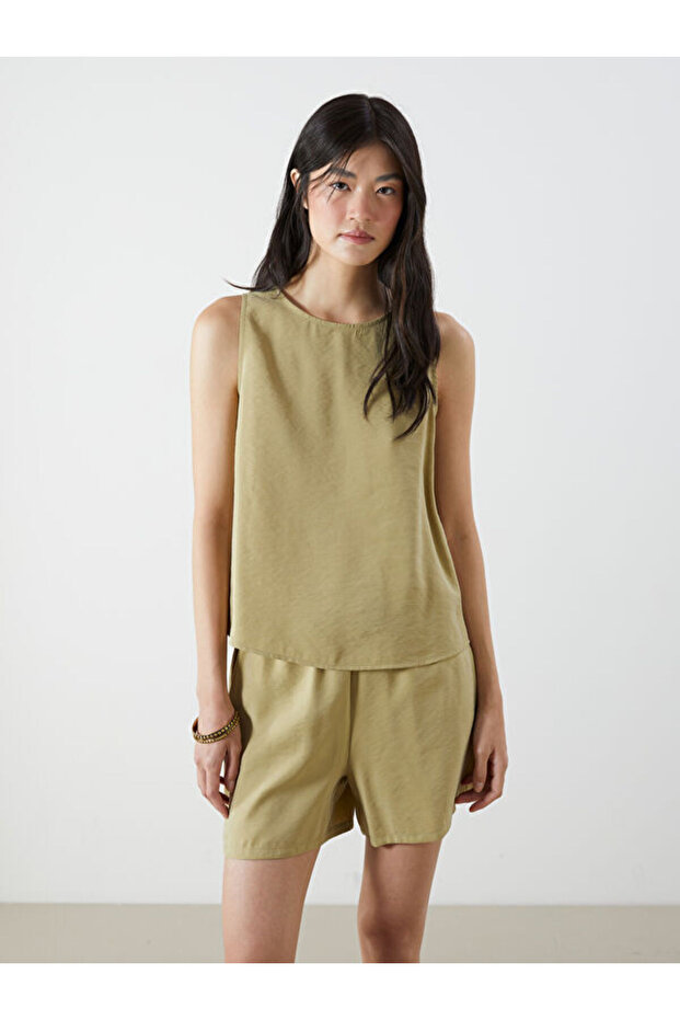 Crew Neck Modal Blend Blouse